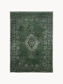 Tapis en chenille Medaillon, Fil de chenille (100 % coton), Vert foncé, larg. 80 x long. 150 cm (taille XS)