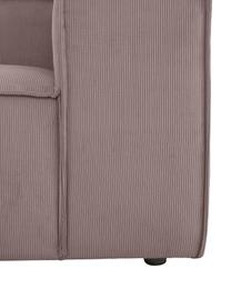 Sofá rinconera modular de pana Lennon, Tapizado: pana (92% poliéster, 8% p, Estructura: madera de pino maciza, ma, Patas: plástico, Pana gris pardo, An 327 x F 180 cm, chaise longue izquierda
