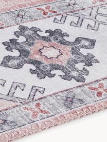 Vloerkleed Gratia met ornament patroon, 100% polyester, Roze- en grijstinten, B 160 x L 230 cm (maat M)