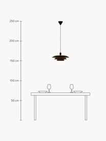 Hanglamp Epsilion, Lampenkap: gecoat metaal, Zwart, Ø 45 x H 21 cm