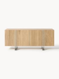 Holz-Sideboard Ross, Korpus: Spanplatte mit lackiertem, Beine: Metall Dieses Produkt wir, Eichenholz, hell lackiert, B 180 x H 75 cm