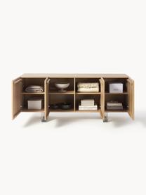 Houten dressoir Ross, Poten: metaal Dit product is gem, Eikenhout, licht gelakt, B 180 cm, H 75 cm