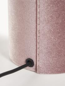 Lampada da tavolo in velluto Ron, Paralume: velluto, Velluto rosa chiaro, Ø 30 x Alt. 35 cm
