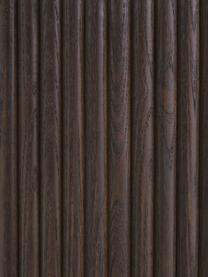 Mesa auxiliar de madera Nele, con función de almacenamiento, Tablero de fibras de densidad media (MDF) chapado en madera de fresno, Madera de fresno pintado marrón oscuro, Ø 40 x Al 51 cm