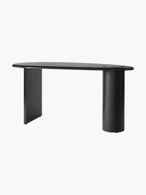 Schreibtisch Eclipse, Tischplatte: Eichenholz, geölt, Gestell: Stahl, beschichtet, Schwarz, B 160 x T 80 cm