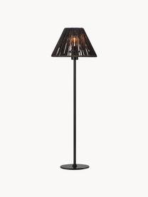 Lampa stołowa z plecionki Corda, Stelaż: metal powlekany, Czarny, Ø 20 x W 62 cm