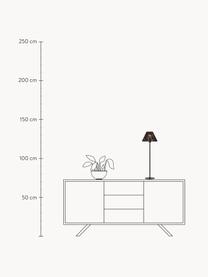 Große Tischlampe Corda mit Geflecht, Lampenschirm: Papier-Geflecht, Schwarz, Ø 20 x H 62 cm