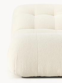 Poltrona in tessuto teddy Stanley, Rivestimento: 100% poliestere Con 40.00, Struttura: legno di frassino massicc, Teddy bianco latte, Larg. 74 x Prof. 122 cm