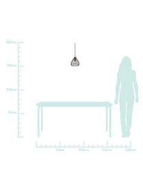 XS-hanglamp Sence, Lampenkap: glas, Grijs, Ø 21 x H 20 cm
