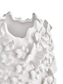 Vase design 3D Daphné, Grès cérame, laqué, Blanc, Ø 23 x haut. 35 cm