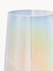 Mundgeblasene Glas-Vase Myla, irisierend, H 40 cm, Glas, Transparent, irisierend, Ø 18 x H 40 cm