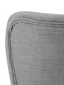 Gestoffeerde stoelen Batilda in lichtgrijs, 2 stuks, Bekleding: 100% polyester, Poten: rubberhout, gecoat, Geweven stof lichtgrijs, zwart, 47 x 53 cm