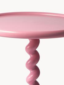 Table d'appoint ronde Twister, Aluminium, revêtement par poudre, Rose pâle, Ø 46 x haut. 56 cm