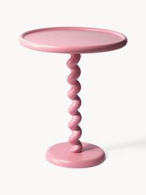 Table d'appoint ronde Twister, Aluminium, revêtement par poudre, Rose pâle, Ø 46 x haut. 56 cm