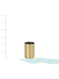Edelstahl-Zahnputzbecher Onyar, Edelstahl, beschichtet, Messingfarben, Ø 7 x H 10 cm