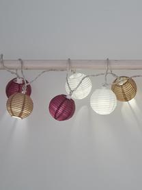 Guirnalda de luces LED Ibiza, 330 cm, Papel, plástico, Rosa, malva, blanco, L 330 cm