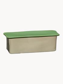 Handgefertigter Organizer Amare, Steinpulver, Hellbeige, Grün, B 23 x H 8 cm