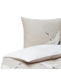 Housse de couette satin de coton Yuma, Beige, larg. 200 x long. 200 cm