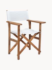 Inklapbaar tuinstoel Director, Bekleding: 100% polyacryl, Frame: hout, Wit, hout, B 64 x D 51 cm