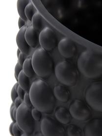 Cache-pot artisanal aspect bulle Zio, Céramique, Noir, Ø 22 x haut. 21 cm