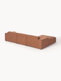 Ecksofa Melva (4-Sitzer), Bezug: 100 % Polyester Der strap, Gestell: Massives Kiefern- und Fic, Füße: Kunststoff Dieses Produkt, Webstoff Nougat, B 319 x T 195 cm, Eckteil links