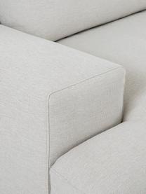 Ecksofa Brooks mit Metall-Füssen, Bezug: Polyester Der Bezug ist n, Gestell: Massives Kiefernholz, FSC, Rahmen: Lackiertes Kiefernholz, F, Webstoff Hellbeige, B 315 x T 148 cm, Eckteil links