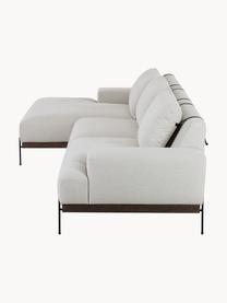 Ecksofa Brooks mit Metall-Füssen, Bezug: Polyester Der Bezug ist n, Gestell: Massives Kiefernholz, Rahmen: Lackiertes Kiefernholz, Webstoff Hellbeige, B 315 x T 148 cm, Eckteil links