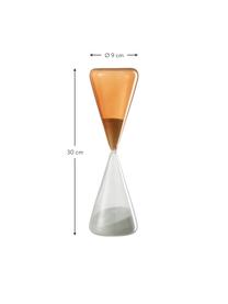 Reloj de arena Time, Vidrio, Naranja, transparente, Ø 9 x Al 30 cm