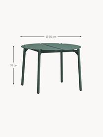 Table basse de jardin en métal Novo, Acier, enduit, Vert foncé, Ø 50 cm