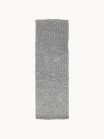 Tapis de couloir moelleux à poils longs gris Marsha, Gris, blanc, larg. 80 x long. 200 cm