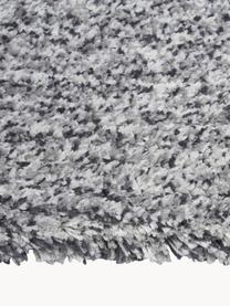 Fluffy hoogpolige loper Marsha in grijs, Grijs, wit, B 80 x L 200 cm