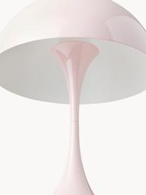 Lampada da tavolo a LED con luce regolabile e timer Panthella, alt. 34 cm, Paralume: acciaio rivestito, Struttura: alluminio rivestito, Acciaio rosa chiaro, Ø 25 x Alt. 34 cm