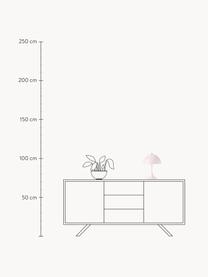 Lámpara de mesa LED regulable con temporizador Panthella, Al 34 cm, Pantalla: acero recubierto, Estructura: aluminio recubierto, Cable: plástico, Acero rosa pálido, Ø 25 x Al 34 cm