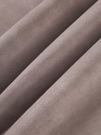 Housse de coussin 50x50 en cuir avec franges Amaia, 100 % cuir, Taupe, larg. 50 x long. 50 cm