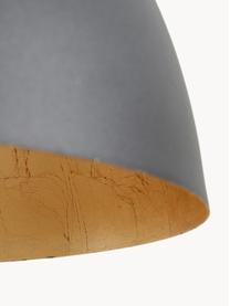 Hanglamp Brad met goudkleurige decoratie, Lampenkap: gepoedercoat metaal, Zwart, goudkleurig, Ø 53  x H 25 cm