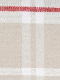 Housse de coussin 40x40 carreaux Granier, Beige, blanc, rouge