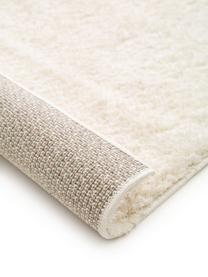 Hoogpolig vloerkleed Benno met ruitjesmotief, 100% polyester, Crèmekleurig, donkergrijs, B 200 x L 290 cm (maat L)