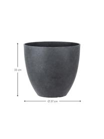 Grand pot de fleurs Bravo, Plastique, Anthracite, Ø 45 x haut. 39 cm