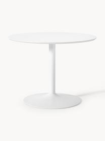 Ronde eettafel Menorca, Ø 100 cm, Tafelblad: essenfineer, vezelplaat m, Wit, Ø 100 cm