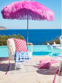 Parasol Hawaii in roze met franjes, Ø 200 cm, Roze, Ø 200 x H 210 cm