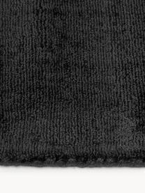 Handgewebter Viskoseläufer Jane, Flor: 100 % Viskose, Anthrazit, B 80 x L 200 cm
