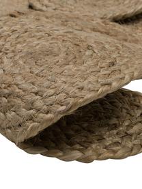 Tappeto rotondo in juta fatto a mano Niago, 100% juta, Marrone, Ø 150 cm (taglia M)