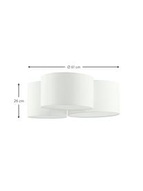Plafón grande Joss, Anclaje: metal con pintura en polv, Blanco, Ø 61 x Al 26 cm