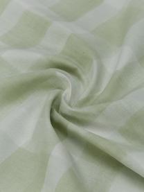 Biancheria da letto di design di Candice Gray in cotone percalle Milène, Tonalità verde menta, a quadri, 255 x 200 cm + 2 federe 50 x 80 cm
