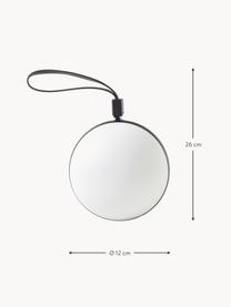 Mobile dimmbare Außentischlampe Bring To-Go 12, Griff: Gummiband, Weiß, Schwarz, Ø 12 x H 26 cm