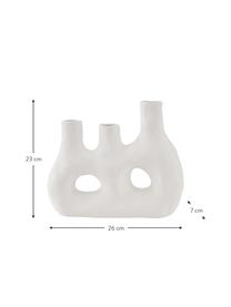 Design-Vase Tripple mit drei Öffnungen, Porzellan, Weiß, B 26 x H 23 cm