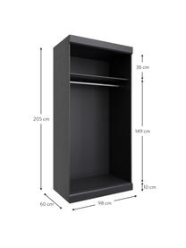 Armoire 2 portes Connect, Gris acier