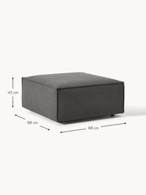 Pouf Lennon, Tissu anthracite, larg. 88 x prof. 88 cm