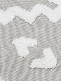 Ručne tkaný bavlnený behúň s reliéfnou štruktúrou Idris, 100 %  bavlna, Sivá, Š 80 x D 250 cm