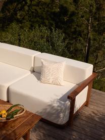 Garten-Eckmodul Matheus, Bezug: 100 % Baumwolle Der hochw, Gestell: Massives Akazienholz, Met, Webstoff Off White, Akazienholz, B 110 x T 110 cm, Eckteil links